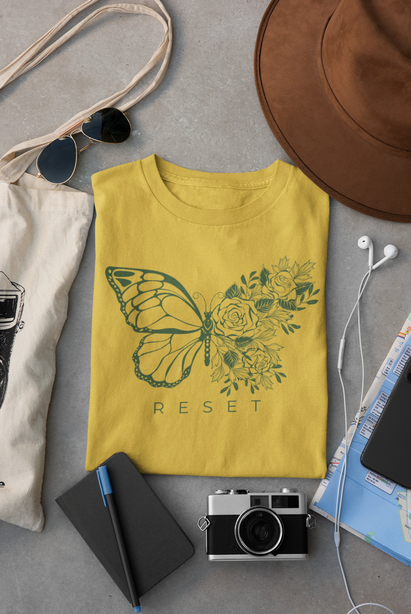 Yellow RESET Unisex Heavy Cotton Tee